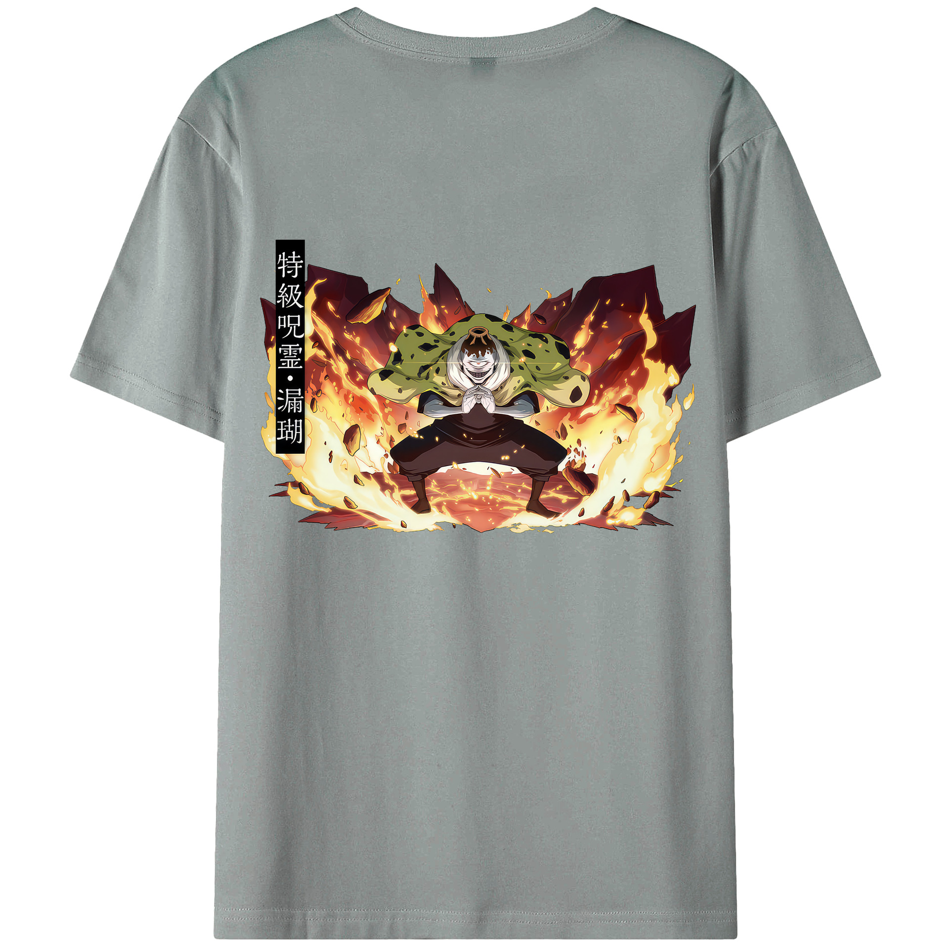 （画像用） 呪術廻戦 Jujutsu Kaisen 綿100％ メンズ半袖Tシャツ（バックプリント） 通気性